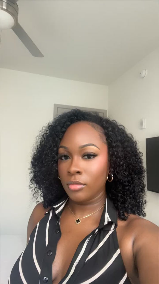 Curly Flip Over Half Wig